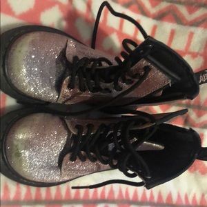 Pink glitter Dr. Martens .